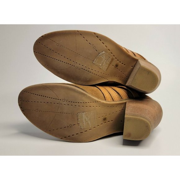 DV DOLCE VITO CAITLYNN COGNAC SUEDE ANKLE BOOTS SIZE 6 IN ORIGINAL BOX - Picture 7 of 8